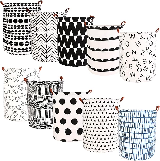 1PC Folding Laundry Basket Round Storage Bin Bag Large Hamper Collapsible Clothes Toy Basket Bucket Organizer Large Capacity