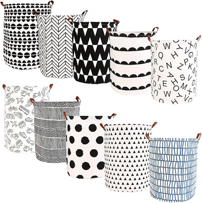 1PC Folding Laundry Basket Round Storage Bin Bag Large Hamper Collapsible Clothes Toy Basket Bucket Organizer Large Capacity