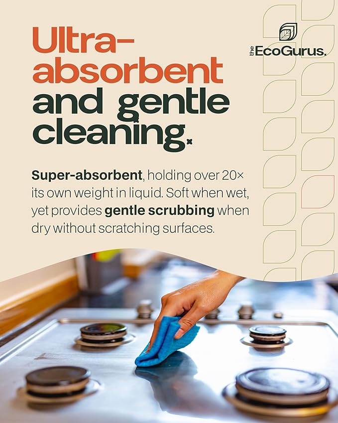 10 Pack Odour-Resistant Reusable Cleaning Cloths | Original Swedish Dishcloth | Made in Sweden | Suitable for All Surfaces | Biodegradable Cellulose Sponge | Kitchen & Bathroom | Pink
