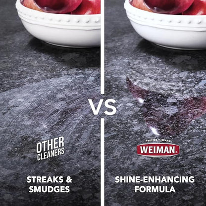 Weiman Stone & Granite Countertop Cleaner and Sealer Kit – Clean, Polish & Protect Natural Stone & Granite Sealer – Streak-Free – Safe for Granite, Marble & Quartz – 2 Pack (24 oz Each)