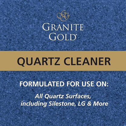 Granite Gold Quartz Cleaner Spray for Caesarstone, Cambria, Silestone and All Other Quartz Countertop Surfaces, 64 Fluid Ounces and 2 x 24 Fluid Ounces