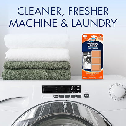 Glisten Washing Machine Cleaner & Freshener Deodorizer for All Top Load and Front Load Washers and HE Machines, Made in the USA, Fresh Scent, 9 Tablets (Pack of 12)
