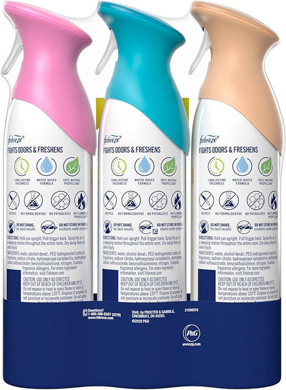 New & Improved Air Mist Mood Mix Air Freshener, Home and Kitchen Essentials, Odor Fighting Room Spray, 8.1 oz bottle, 3 Count