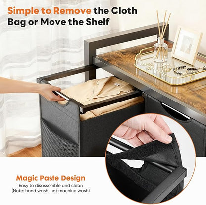 Laundry Sorter 3 Section, 3 × 10.6 Gal (120L) Rolling Laundry Basket with Pull-Out Removable Bags & Movable Wheels,Clothes Separator Hamper Cart for Laundry Room, Bathroom and Bedroom Organizer