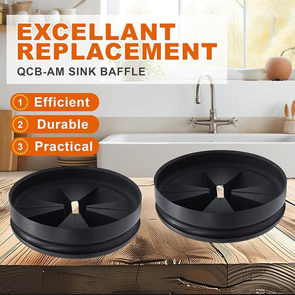 Garbage Disposal Splash Guards, 3 3/8" Kitchen Sink Splash Guard, QCB-AM Garbage Disposal Stopper (2)
