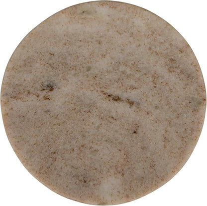 Creative Co-Op Marble Round Soapdish, Beige