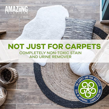Pet Carpet Shampoo - Carpet Cleaner Solution for Carpet Cleaner Machine, Urine Smell & Stain Remover, Pet Urine Enzyme Cleaner, Carpet Shampoo Solution, Carpet Shampooer, 1 Gallon