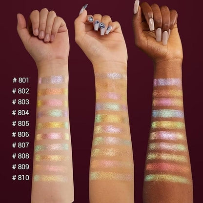 CHARMACY Multichrome Eyeshadow, Insane Shifters Chameleon Eyeshadow, Creates High-Impact, Glitter Metallic Eye Looks, 100% Vegan and Cruelty Free, 1.9g (#808)