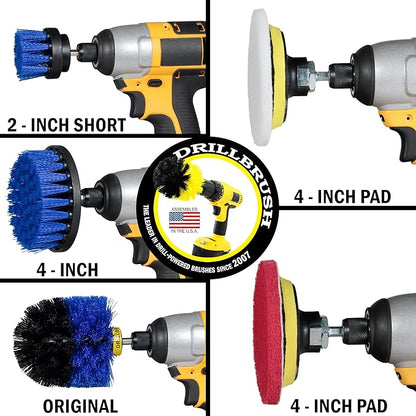 Medium Stiffness Durable Blue Nylon Bristle Brush Set for Pool, Aquarium, Boat Deck & Fish Tank Cleaning - Ideal for Marine Vehicles, Yacht, Hydroplane, Windsurfing, Raft, Canoe, Kayak, Paddleboarding