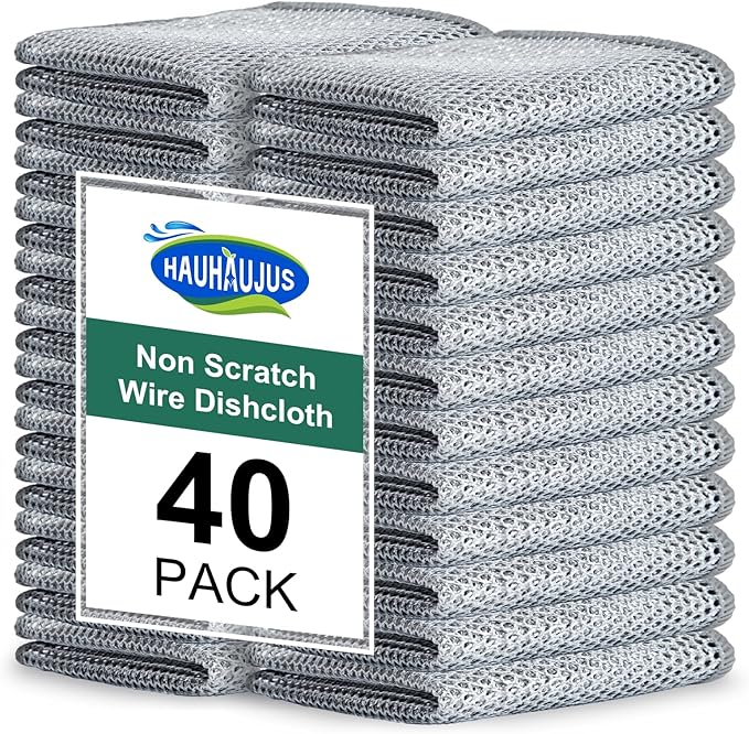 Non Scratch Wire Dishcloth, 40 Pack