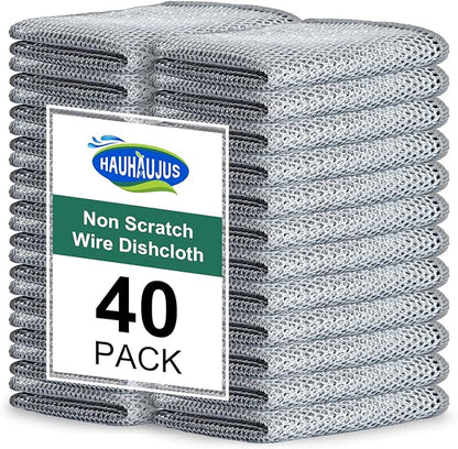 Non Scratch Wire Dishcloth, 40 Pack