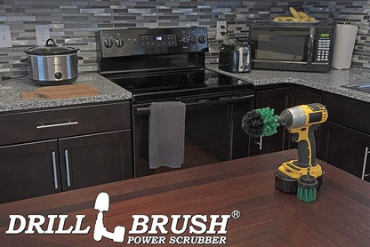 Drill Powered Kitchen Cleaning Brushes - Oven Cleaning Tools - Fridge Stain Remover - Kitchen Cleaning Supplies - Kitchen Scrubbers - Countertop Scrub Brush - Air Fryer Cleaning Kit - Sink Cleaner