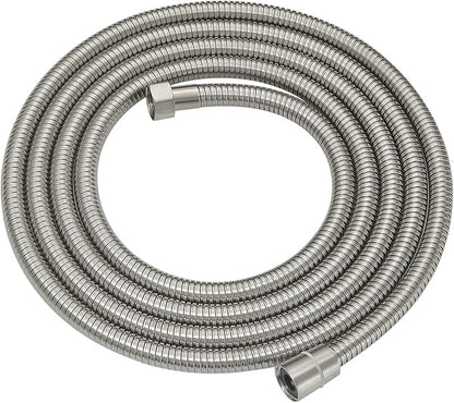 RUMOSE 118 inches Shower Hose Shower Head Extension Tube Extra Long Stainless Steel Shower Hose Attachment Flexible Handheld Shower Sprayer Hose, Brushed Nickel