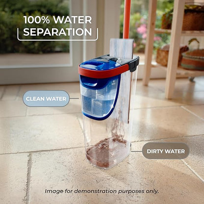 O-Cedar H2prO Flat Mop System | Quick Cleaning Tool | Clean with Water | Machine Washable Reusable Microfiber Mop Pad | Safe on Wood Floors, Vinyl, Tile, Baseboards, Walls