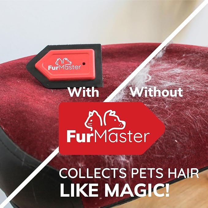 JJ KENT FurMaster - Pet Hair Remover for Furniture - Dog and Cat Fur Remover - Perfect Hair Removal Tool for Furniture and Vehicles