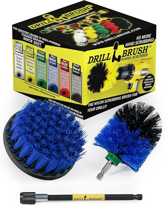 Boat Cleaning Tool Set - Boat Accessories - Aquatic Cleaning Supplies - Hull Cleaner Brush Heads - Barnacle Removing Brush Set - Fish Tank Restoration Brush - Boat Deck Cleaning Tools - Medium Stiff