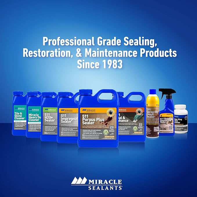 Miracle Sealants Miracle Heavy Duty Non-Acidic Cleaner, Tile & Stone Cleaner & Grout Haze Remover, Quart