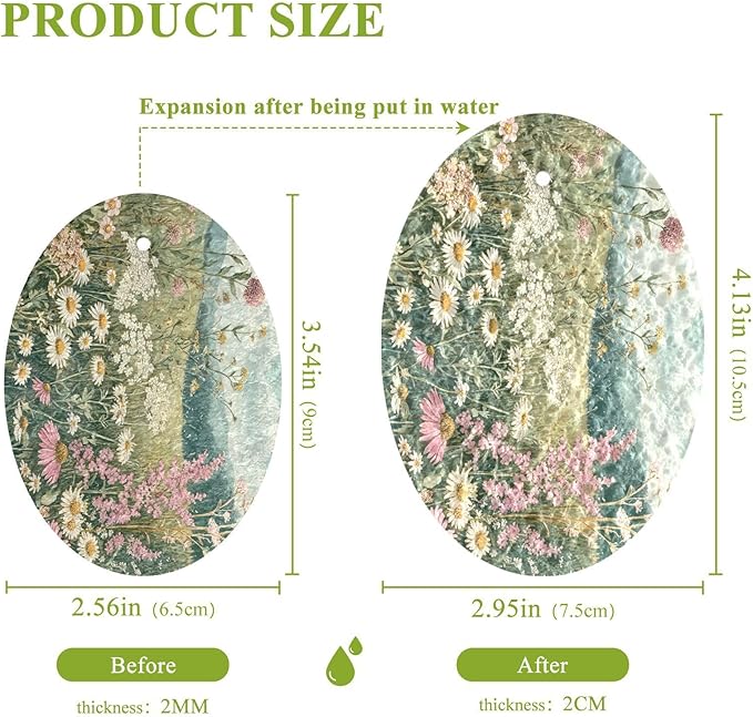 Herbal Wildflower Kitchen Scrub Sponges, Pop-up Kitchen Cleaning Sponges Reusable Dish Washing Sponges for Bathroom Household Cleaning 3 Pack - Non Scratch Scrubber