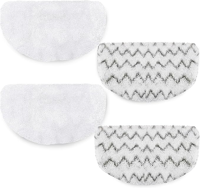 4 Pack Steam Mop Replacement Pads for Bissell Powerfresh Steam Mop 1940 1440 1544 1806 2075 Series, Model 19402 19404 19408 19409 1940a 1940f 1940q 1940t 1940w B0006 B0017, Reusable Cleaning Pad 2+2
