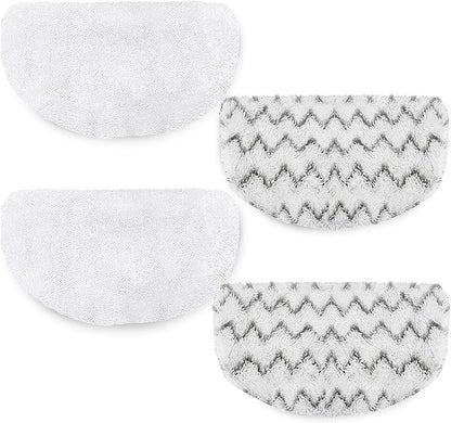 4 Pack Steam Mop Replacement Pads for Bissell Powerfresh Steam Mop 1940 1440 1544 1806 2075 Series, Model 19402 19404 19408 19409 1940a 1940f 1940q 1940t 1940w B0006 B0017, Reusable Cleaning Pad 2+2