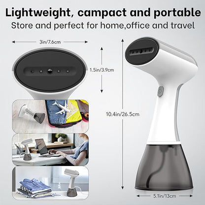GS01 Steamer for Clothes, clothes steamer handheld with Ultra Large 400ml Water Tank, 1500W High Power, 20S Fast Heat-up,Wrinkle Remover,Portable Handheld Design Travel Steamer
