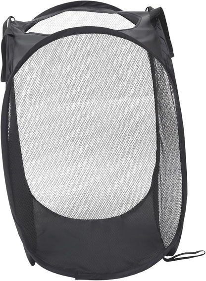 Healifty Clothing Laundry Basket Folding Organizer Storage Basket Portable for Clothes Sundries Black