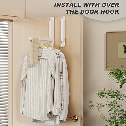 Over The Door Collapsible Drying Rack - Portable & Foldable, Indoor Small Hanging Clothes Drying Rack, White 2 Pack