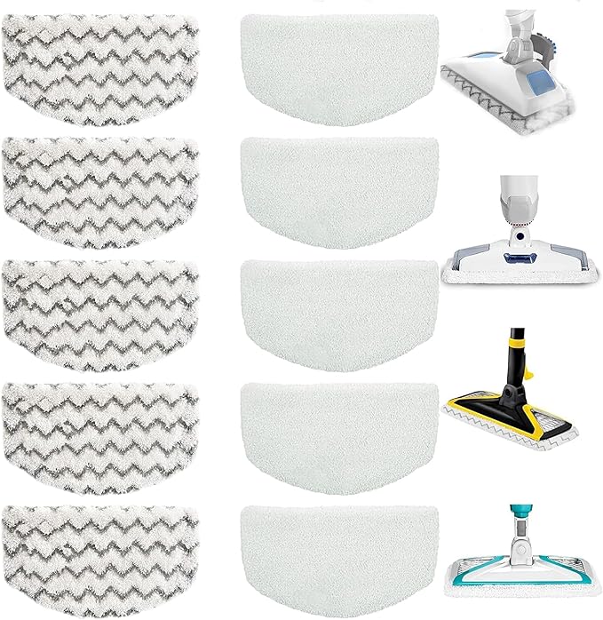 1940A Steam Mop Pads Washable for Bissell Powerfresh Replacement Steam Cleaner Pads for 1806 19404 1440 1544 2075A 2685A 19402 19408 1940f 1940q 1940t B0006 B0017 Microfiber Hard Floor Cleaning