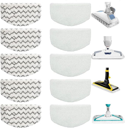 1940A Steam Mop Pads Washable for Bissell Powerfresh Replacement Steam Cleaner Pads for 1806 19404 1440 1544 2075A 2685A 19402 19408 1940f 1940q 1940t B0006 B0017 Microfiber Hard Floor Cleaning