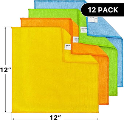 Simple Houseware 12 Pack Microfiber Cleaning Cloth (12" x 12")