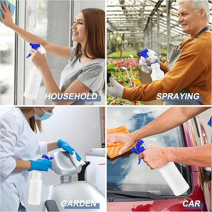 10 Pack Spray Bottles 16 oz Empty Water Spray Bottles for Cleaning Heavy Duty Refillable Squirt ‌Container with Measurements Adjustable Nozzle for Household(Blue)