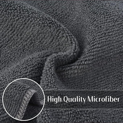 SINLAND Microfiber Cleaning Cloth Super Absorbent Kitchen Dish Cloths Quick Dry No Streak Dish Rags Glass Cloths 12inchx12inch 12 Pack Grey