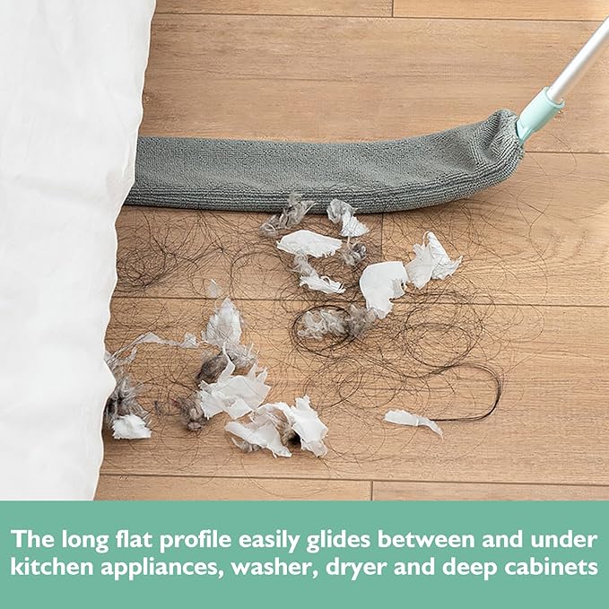 Retractable Gap Dust Cleaner – Extendable Microfiber Duster with Bendable & Removable Head, Washable Dusting Brush for Home, Kitchen, Car & Hard-to-Reach Areas (1)