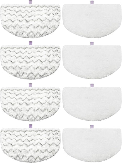 8 Pack Steam Mop Pads for Bissell Powerfresh Steam Mop 1940 1440 1544 1806 2075 Series, Model 19402 19404 19408 19409 1940A 1940F 1940Q 1940T 1940W B0006 B0017, Microfiber Washable, Reusable