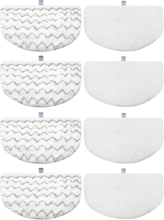 8 Pack Steam Mop Pads for Bissell Powerfresh Steam Mop 1940 1440 1544 1806 2075 Series, Model 19402 19404 19408 19409 1940A 1940F 1940Q 1940T 1940W B0006 B0017, Microfiber Washable, Reusable