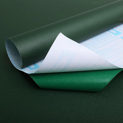 HeloHo 394"X15.7" Solid Green Wallpaper Matte Textured Contact Wallpaper Peel and Stick Self Adhesive Removable Wallpaper Waterproof Paper for Living Room Bedroom Decor