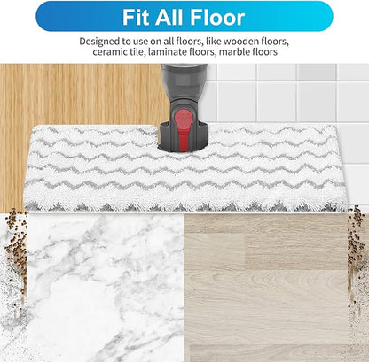KEEPOW Steam Mop Pads Replacement P184WQ Compatible with Shark Genius Lift-Away Pocket Steam Mop S3973 S3973D S6002 S5003 S6001W S6003W S5001 S5002, Washable Steamer Cleaner Pads for Hard Floor 3 Pack