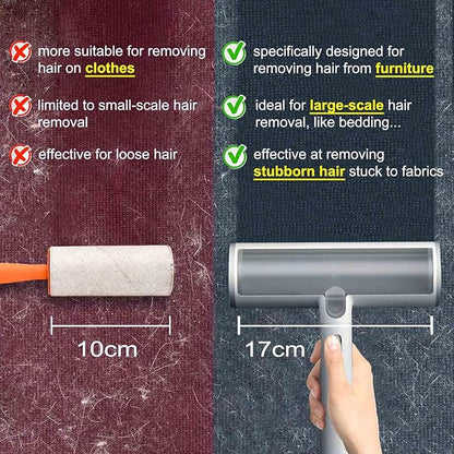 Cat Hair Remover Furniture Especially Couch, Bedding, Dog Hair Remover for Car, Carpet, Multi-surface Pet Fur Removal Tool