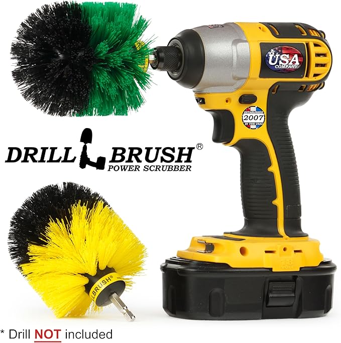 Kitchen Accessories - Pots and Pans Set - Spin Brush Kit - Grout Cleaner - Cleaning Supplies - Bathroom Accessories - Soap Scum, Hard Water Stains, Mineral Deposits, Calcium Build-up, Rust Stains