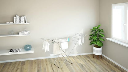 Colombo Glam 18 | Floor Drying Rack | Foldable Clothes Airer for Space-Saving | Drying Rack with Non-Slip Feet | 18 m Drying Space | Painted Metal | for Indoor Use | Made in Italy