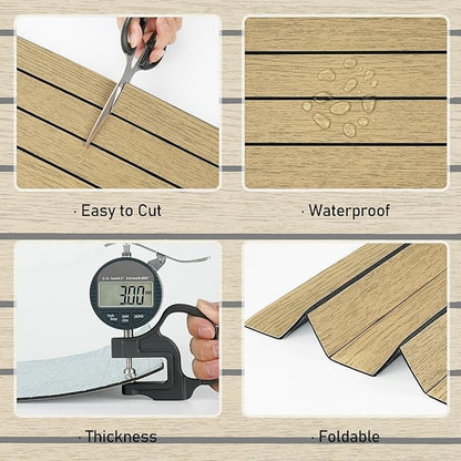 Wallercity Brown Wood Slat Wall Paneling for Interior Walls Removable Soundproof Wall Panels 3D Textured Peel and Stick Wood Panel Flexible Light Wooden Panels for Bedroom Office Studio 11.7''x197''