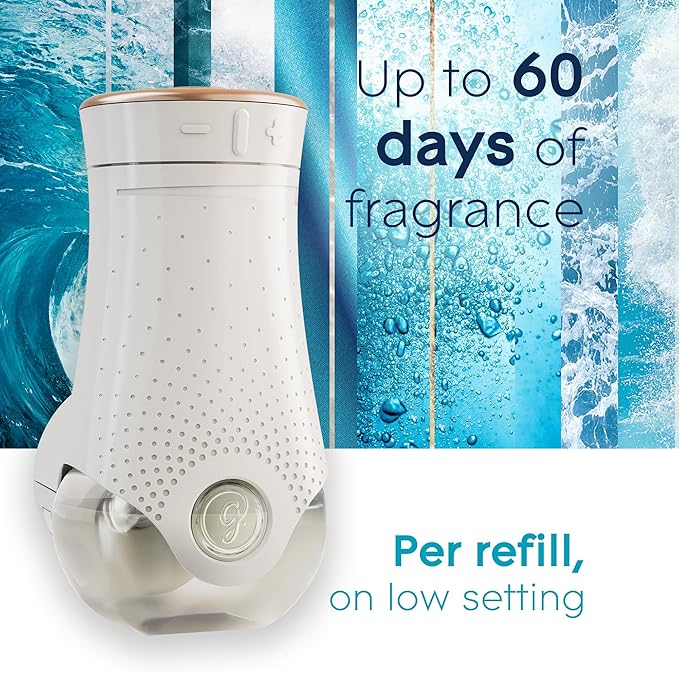 Glade PlugIns Refills Air Freshener, Scented and Essential Oils for Home and Bathroom, Aqua Waves, 2.01 Oz, 3 Count