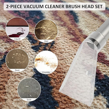 2Pcs Carpet Vac Extractor Attachment Tool Portable Vacuum Cleaner Brush Head Extraction Nozzle Shatter Proof Sofa Carpet Cleaning Nozzle Transparent Vacuum Cleaner Parts for Vacuum Cleaners
