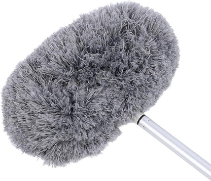 Extendable Long Handle, Ceiling Fan Blade Cleaning Tool Reusable Washable Microfiber Mop Microfibre Duster for high Ceilings, Cobweb Telescopic Extension Pole kit, Duster