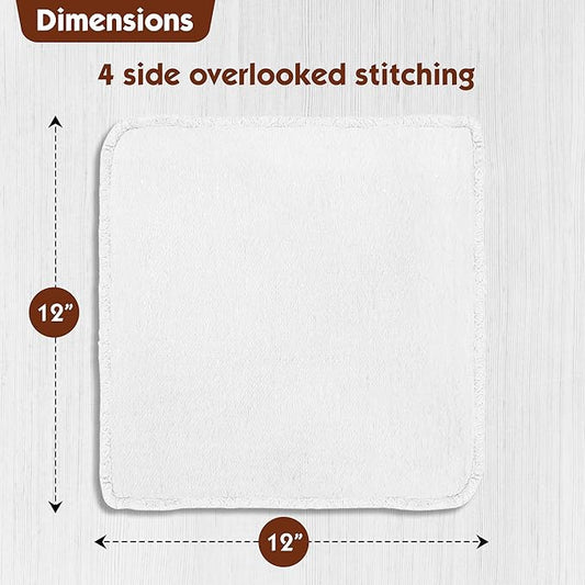 Nabob Wipers Auto Mechanic Shop Towels 100 Pack Bulk Rags 100% Cotton Commercial Grade Shop Rags Size 14"x14" (100 Pack, White)