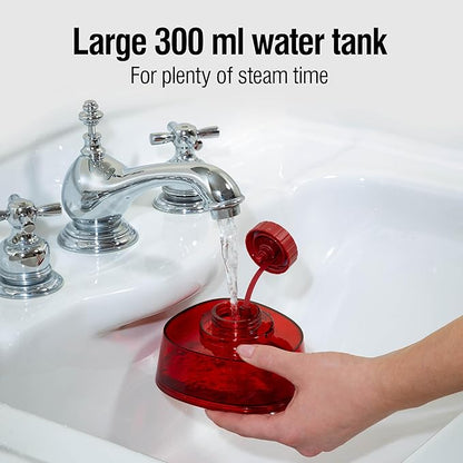 CHI Handheld Garment Steamer for Clothes, 2 Continuous Steam Modes, Full-Size 300 ml Capacity Water Tank, Ergonomic Handle, Vacation Essentials, 1600 Watts, 10’ Cord, Red (11590) (Pack of 2)