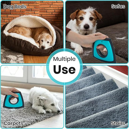 MAVRIZ Mini Pet Hair Removal Tool, Rubber Blade Dog Hair Remover for Car, Carpet, Furniture - Reusable Lint Brush Fur Remover