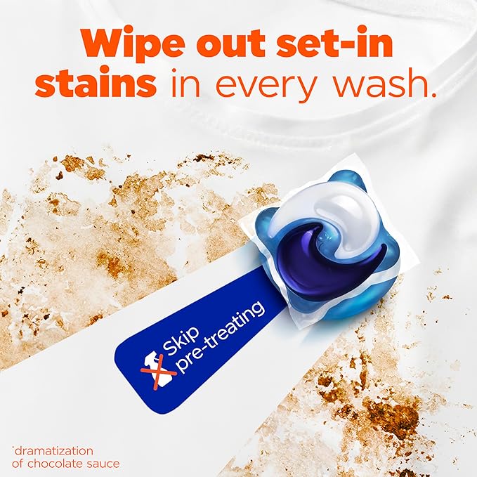Tide Oxi Boost Power PODS Laundry Detergent Pacs, 45 Count, Set-In Stain Removal + Oxi Power, laundry soap detergent pacs