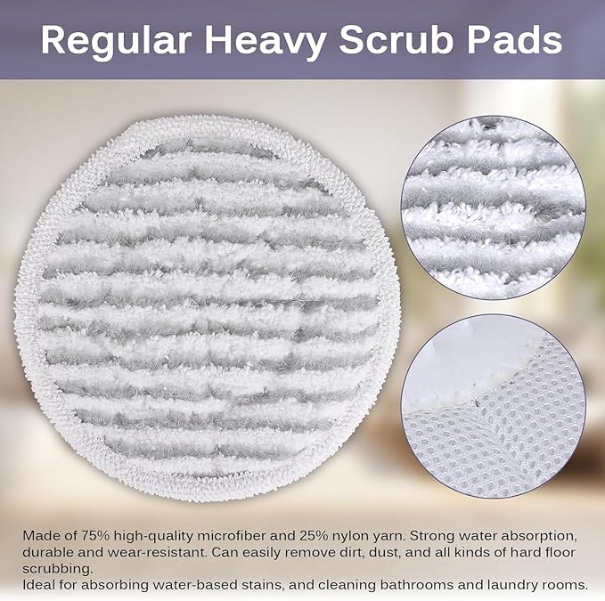 Sgizoku Steam Mop Replacement Pads for Shark S8201 S8001 S7000 S7000AMZ S7001 S7001TGT S7000 S7201 S7000C Series Steam & Scrub All-in-One Hard Floor Reusable Mop Head Refill - #: XKITP7000 (6+2+2+2)