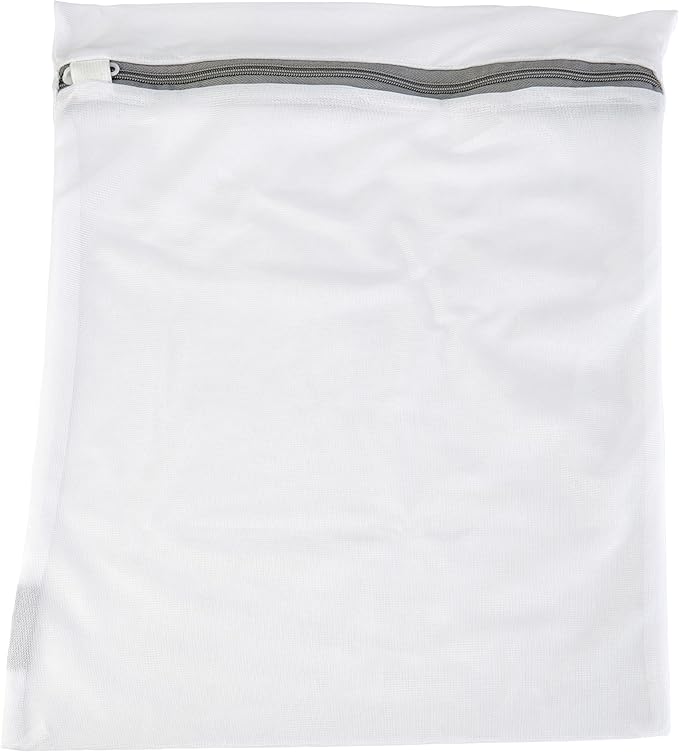 Laundry 360 2 Pack Large Mesh Wash Bag | Laundry | Washing Machine | Zipper Closure | Prevents Pulling and Tearing | Clothes | Garments | Delicates | Socks | White